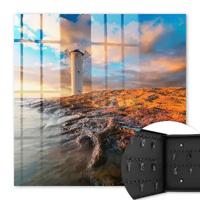 Phare au coucher du soleil