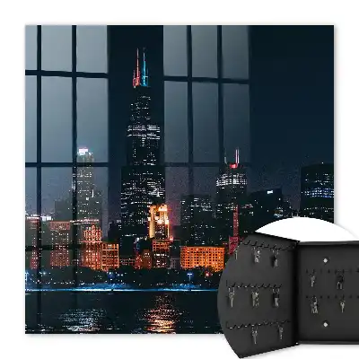 Une ville nocturne illuminée