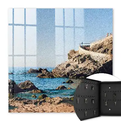 Tableau paysage côtier avec mer bleue