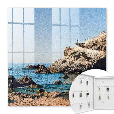 Tableau paysage côtier avec mer bleue