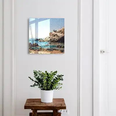 Tableau paysage côtier avec mer bleue