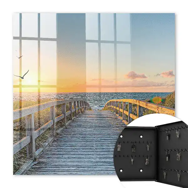 Chemin du coucher de soleil sur l'océan