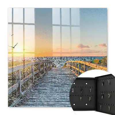 Chemin du coucher de soleil sur l'océan