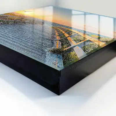 Chemin du coucher de soleil sur l'océan