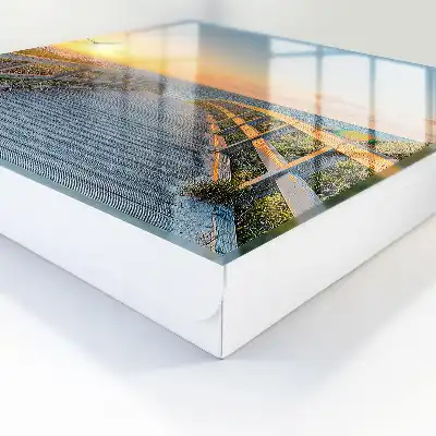 Chemin du coucher de soleil sur l'océan