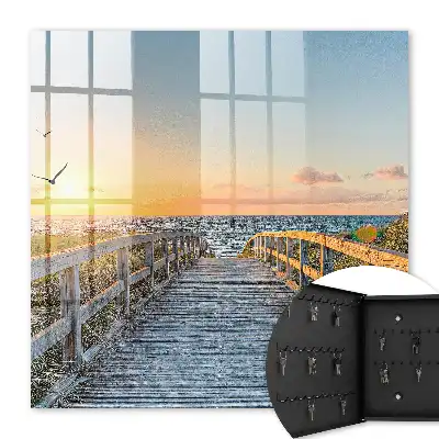 Chemin du coucher de soleil sur l'océan