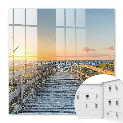 Chemin du coucher de soleil sur l'océan