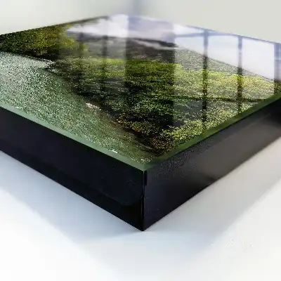 Paysage de montagne avec rivière et forêt
