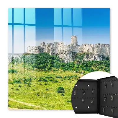Château de pierre sous un ciel bleu