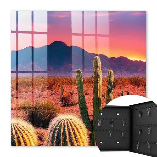 Paysage de désert occidental avec des cactus