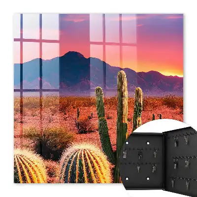 Paysage de désert occidental avec des cactus
