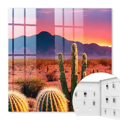 Paysage de désert occidental avec des cactus
