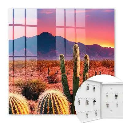 Paysage de désert occidental avec des cactus