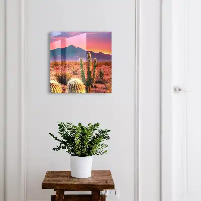Paysage de désert occidental avec des cactus