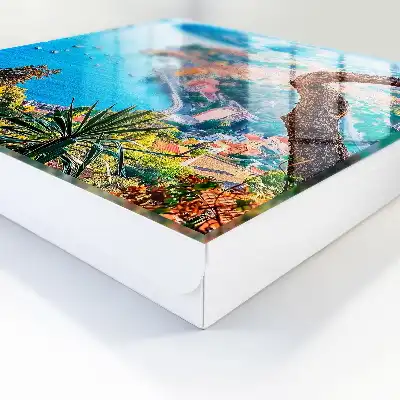 Tableau paysage de vacances sur la côte de la baie