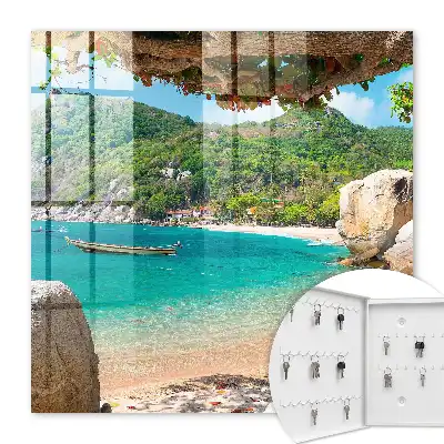 Tableau représentant une vue paradisiaque sur des collines verdoyantes