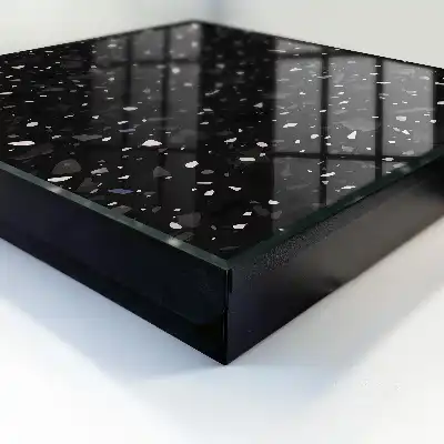 Fond en terrazzo noir