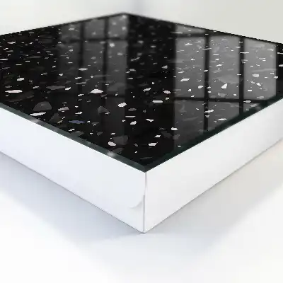 Fond en terrazzo noir