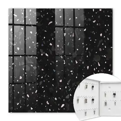 Fond en terrazzo noir