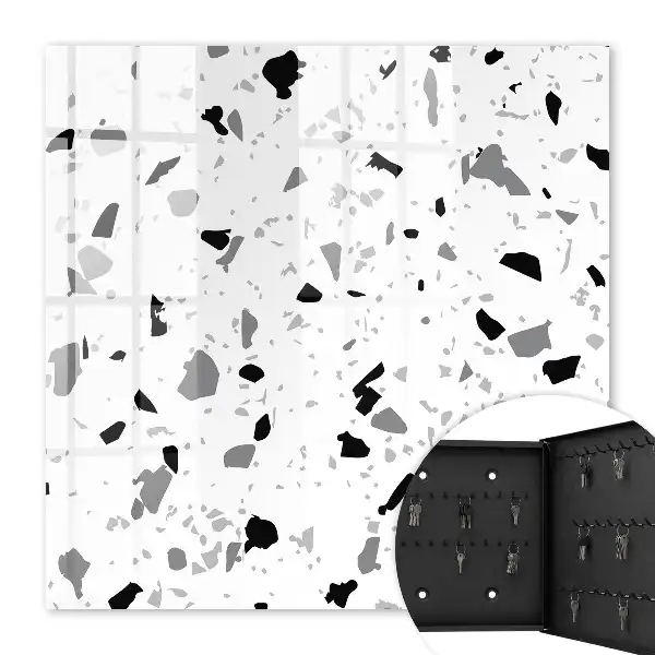 Dalle au motif terrazzo monochrome