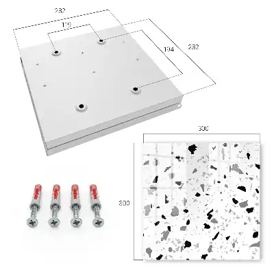 Dalle au motif terrazzo monochrome