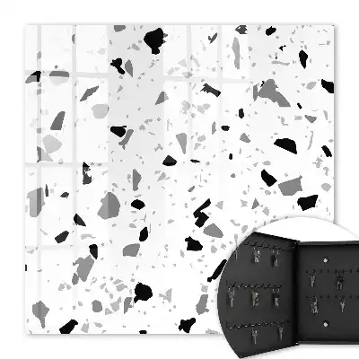 Dalle au motif terrazzo monochrome