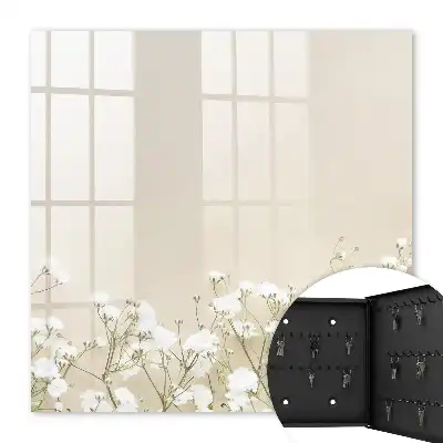 Fleurs sur fond beige subtil