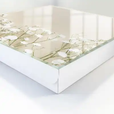 Fleurs sur fond beige subtil
