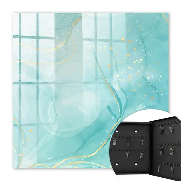 Élégance turquoise avec gouttes et lignes