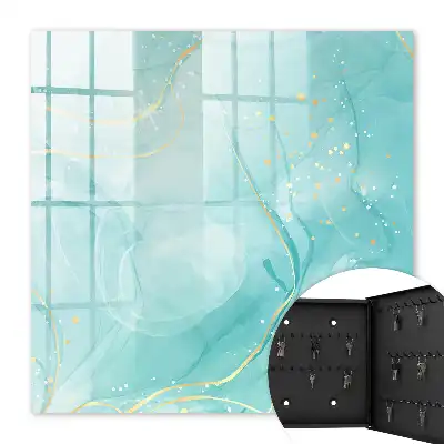 Élégance turquoise avec gouttes et lignes