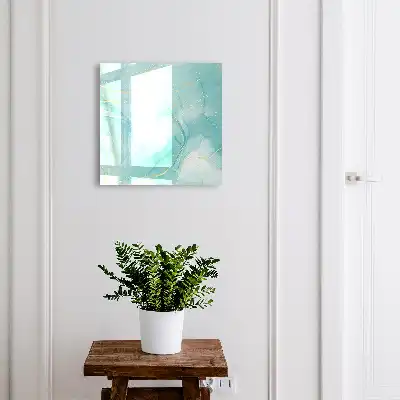 Élégance turquoise avec gouttes et lignes