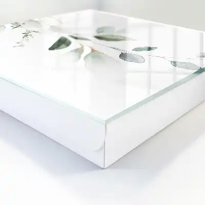 Feuilles à l'aquarelle aux pastels blancs