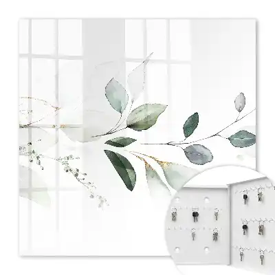 Feuilles à l'aquarelle aux pastels blancs