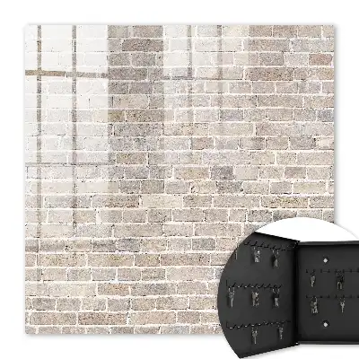 Composition décorative dans les tons beige, brique et gris