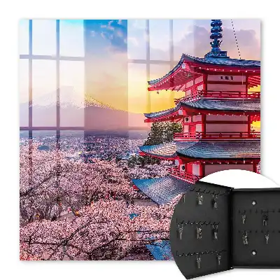 Harmonie japonaise des cerisiers en fleurs