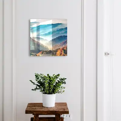 Tableau paysage montagneux aux couleurs époustouflantes