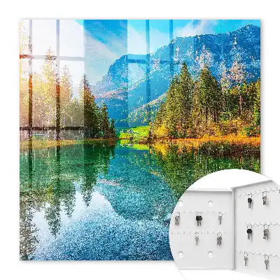 Tableau paysage de montagne sérénité alpine