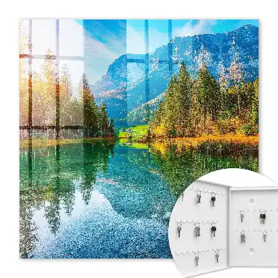 Tableau paysage de montagne sérénité alpine