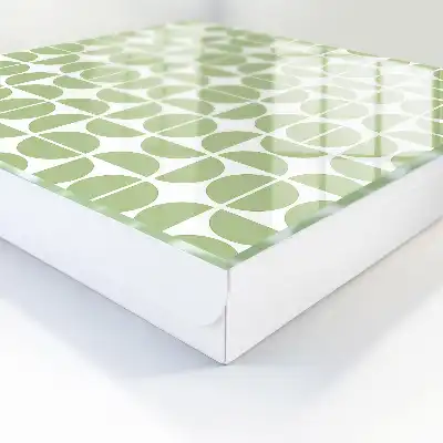 Géométrie verte sur fond blanc