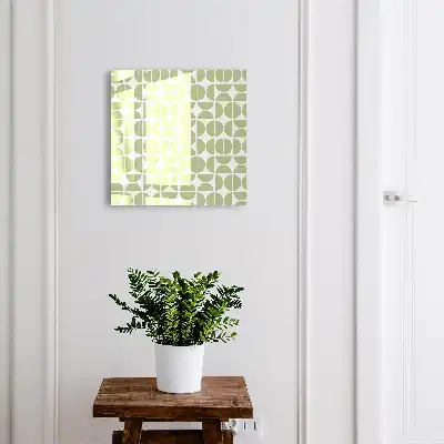 Géométrie verte sur fond blanc
