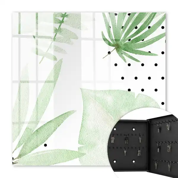 Feuilles vertes sur fond blanc