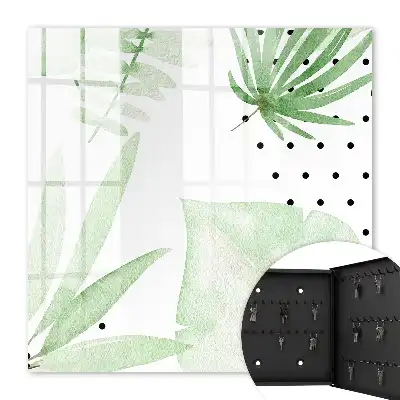 Feuilles vertes sur fond blanc