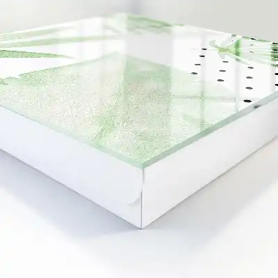 Feuilles vertes sur fond blanc