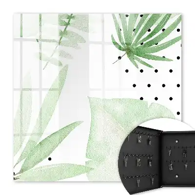 Feuilles vertes sur fond blanc