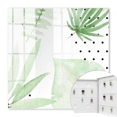 Feuilles vertes sur fond blanc