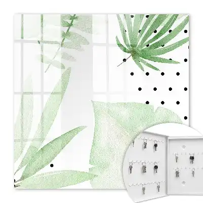 Feuilles vertes sur fond blanc