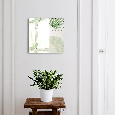 Feuilles vertes sur fond blanc