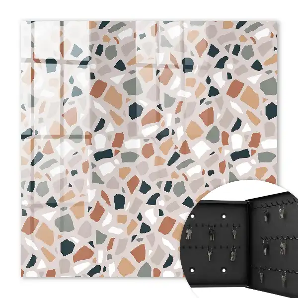 Mosaïque de pierre en coloris gris crème