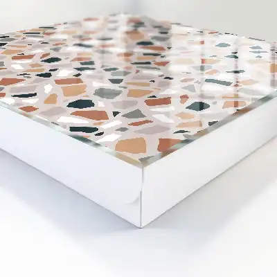 Mosaïque de pierre en coloris gris crème