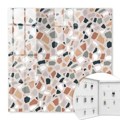 Mosaïque de pierre en coloris gris crème